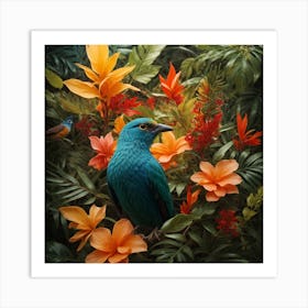 Bird In The Jungle Art Print