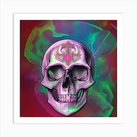 Skull With A Crown Art Print