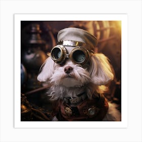 Steampunk Dog 2 Art Print