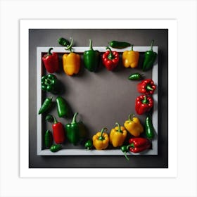 Peppers In A Frame 17 Art Print