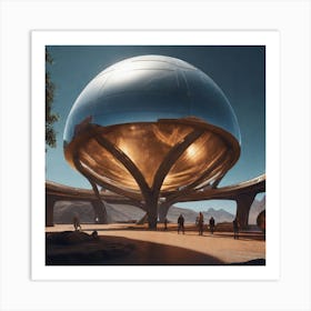 Futuristic Space Station 6 Art Print