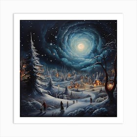 Serenade of Snowfall Dreams Art Print