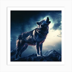 Howling Wolf 1 Art Print