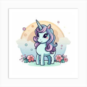 Cute Unicorn 200 Art Print