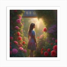 Into the garden Art Print