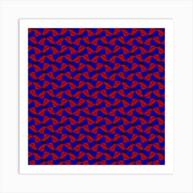 Background Texture Design Geometric Red Blue Art Print