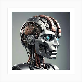 Metal Brain Of A Robot 4 Art Print