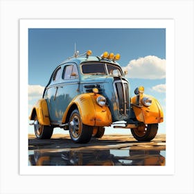 Leonardo Diffusion Xl An Animated Car With Yellow Eyes Standin 1 (1) Art Print