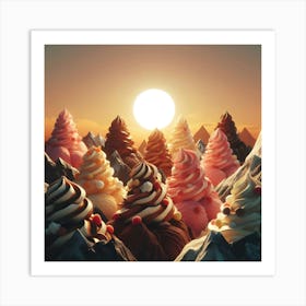 Ice Cream Mountain 1 Art Print