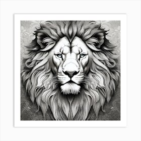 Lion Head 43 Art Print