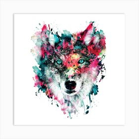 Wolf Square Art Print