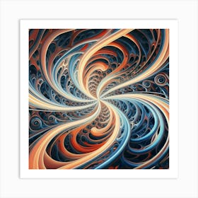 Interstellar laser light line pattern abstract art 18 Art Print