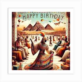 Happy Birthday Egyptian Art Print