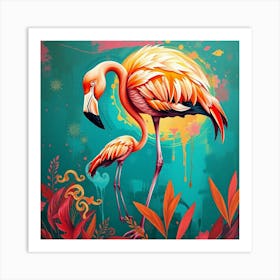 Flamingos 10 Art Print