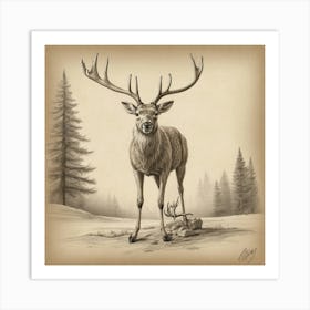 Stag! 2 Art Print