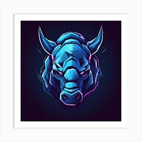 Bull Head 5 Art Print