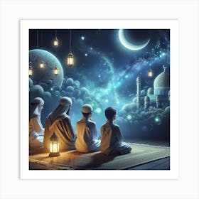 Muslim Prayerلمشاعر الروحانية في رمضان 8 Art Print