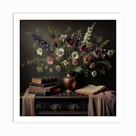 Golden Age Floral Still-life 2.0 2 Art Print