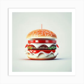 Cheeseburger Iconic (29) Art Print