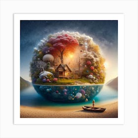 House On A Sphere Art Print