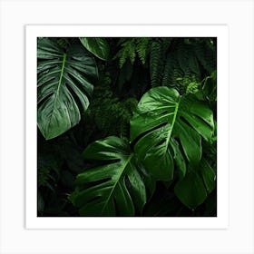 Tropical Jungle Background 1 Art Print