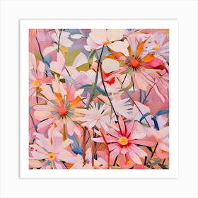 Delicate Daisy Impressions Art Print