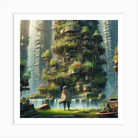 Futuristic Cityscape Art Print