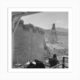 Untitled Photo, Possibly Related To Shasta Dam, Shasta County, California,Sailors Watching Construction Work On Art Print