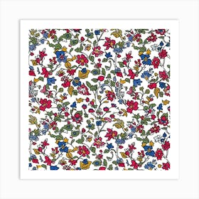 Petalgrove London Fabrics Floral Pattern 1 Art Print