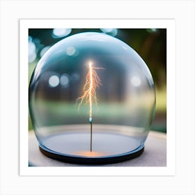 Lightning In A Glass Dome Art Print