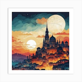 City At Night Art Print