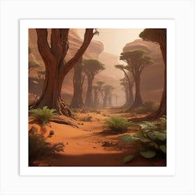 Desert Landscape paintings art print 1 Art Print