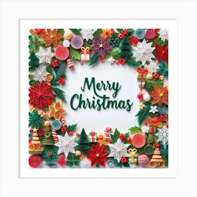 Christmas frame Art Print