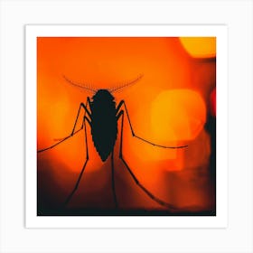 Mosquito At Night Art Print