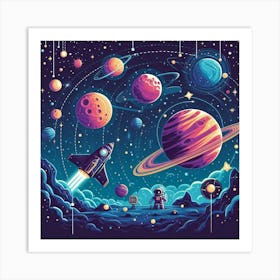 Space Background Art Print