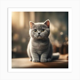 British Shorthair Kitten 1 Art Print