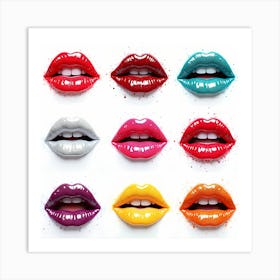 Colorful Lips 1 Art Print