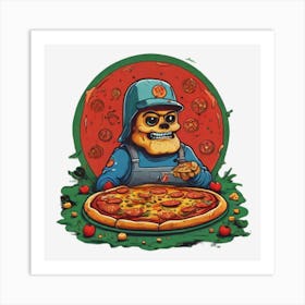 Pizza Man Art Print