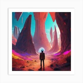 Man In The Desert 2 Art Print