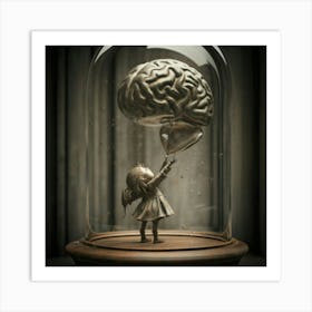 Girl With A Brain 1 Art Print