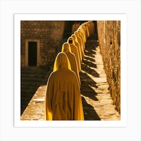 Yellow Monks Art Print