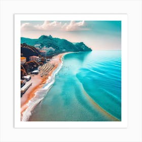 Beach In Greece Art Print