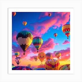 Hot Air Balloons In The Sky 5 Art Print