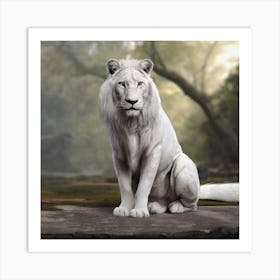 White Lion Art Print