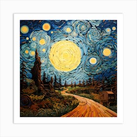 Canvas Echoes: Vincent's Time Warp Art Print