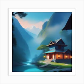 Asian Village Art Print