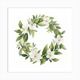 Wreath Of Magnolia Art Print