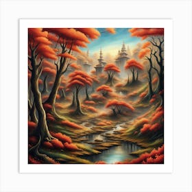 Asian Forest Art Print