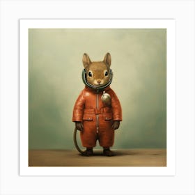 Astronaut Mouse Art Print