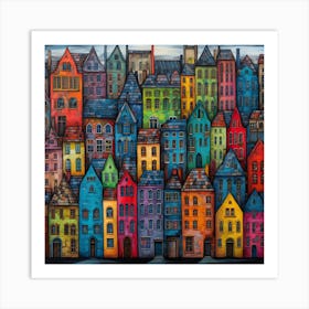 Colorful Houses Art Print